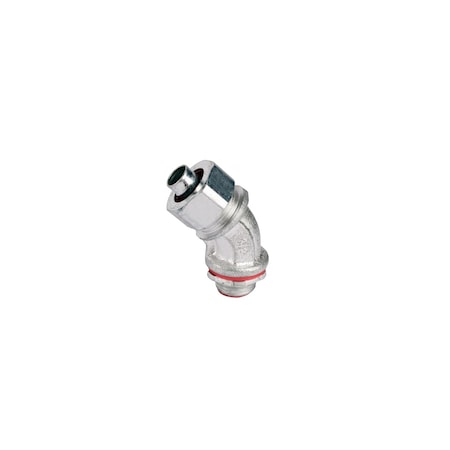 Abb 0.5" CONDUIT FITTING, LIQUIDTIGHT, 45 DEGREE, INSUL., MALLEABLE IRON LT450T-SC